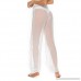 VIGVOG Women's Beach Cover Up Pants Pom Pom Split Swimsuit Bikini Bottom Cover Up Long Trousers White02 B07MW3MTXP